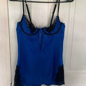 Fredericks of Hollywood blue lingerie top. Size medium